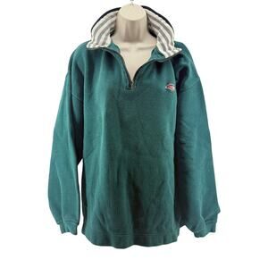 Vintage Ouray Sportswear 1/4 Zip VT Green Pullover Mens Large